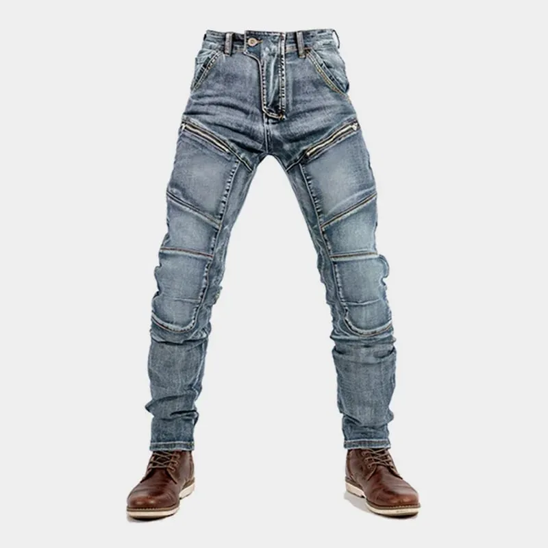 Jeans Men Long Pant Denim Pants Zipper Straight Trousers Pockets Splice Slim Fit Hole High Waist Casual Autumn spring 2026 — image 8