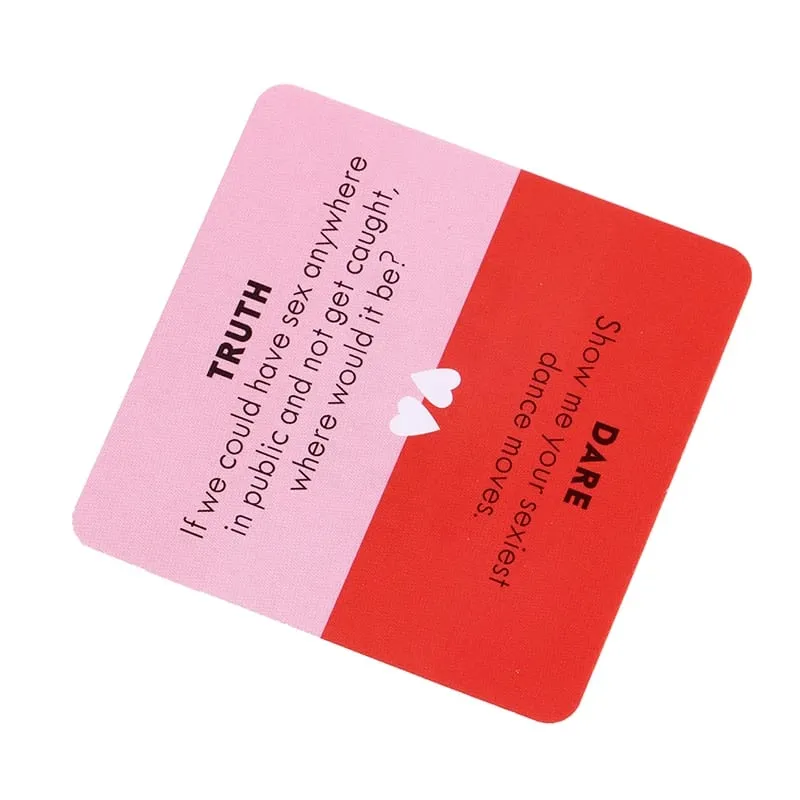 Mini Small Size Truth Or Dare For Couples Cards Games Lovers Board Game Supply English Version