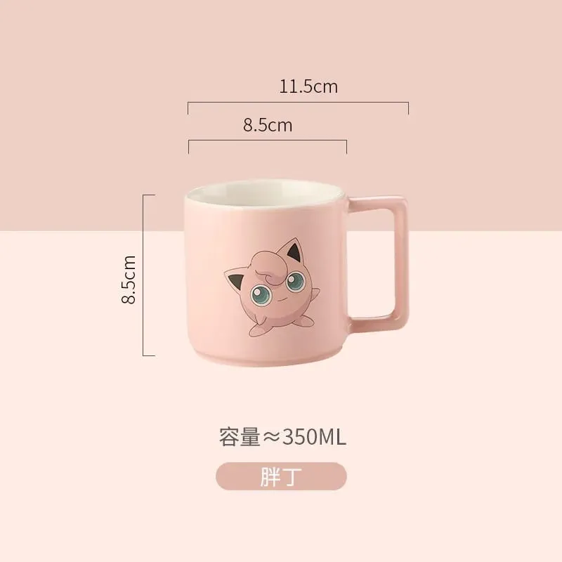 New Cartoon Pokemon Pikachu Mug Breakfast Milk Cup Cute Drink Tableware Ceramic Coffee Cup Gift Dessert Kawaii Drinkware Kitchen
