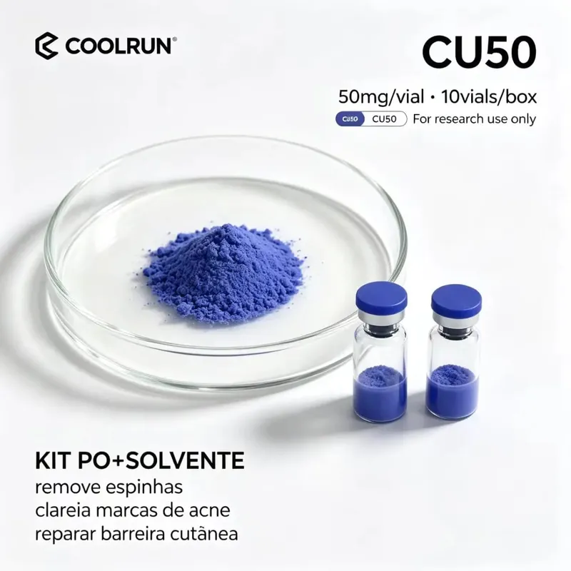 Pó liofilizado de grau premium Rt/peptídeo de cobre Ghk-Cu (especificações disponíveis: 5Mg a 100Mg; cor da tampa do frasco Va