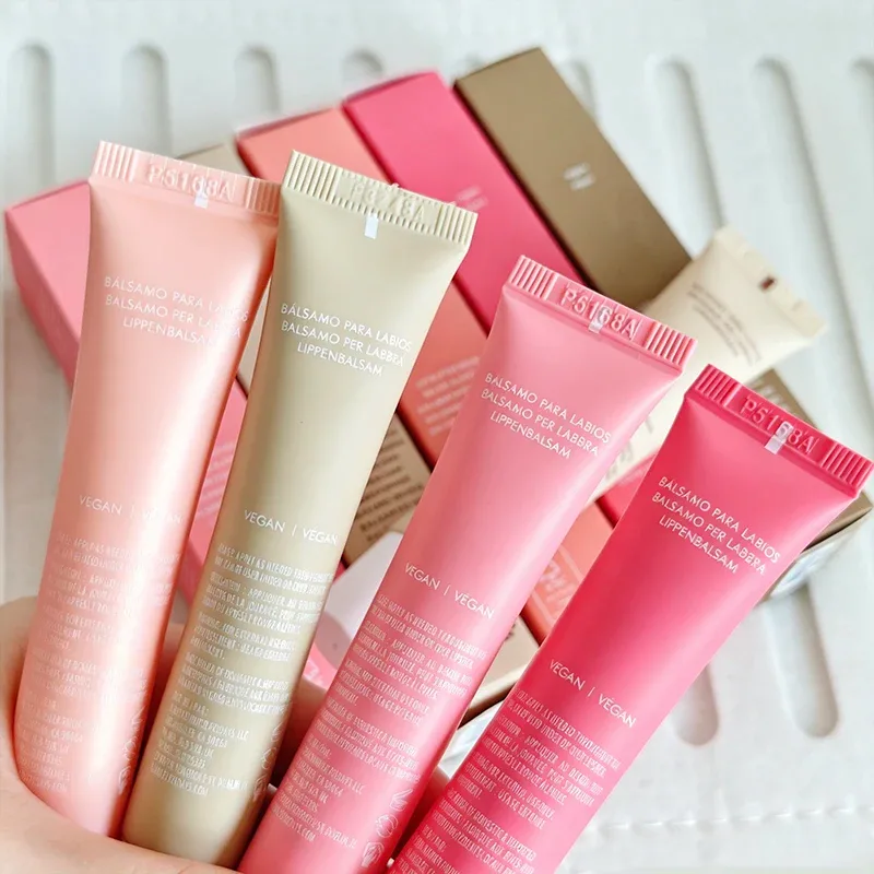 Marca de maquiagem quente hidratante brilho labial torrado marshmallow rosa açúcar baunilha bege bolo aniversário morango macio serv bálsamo labial