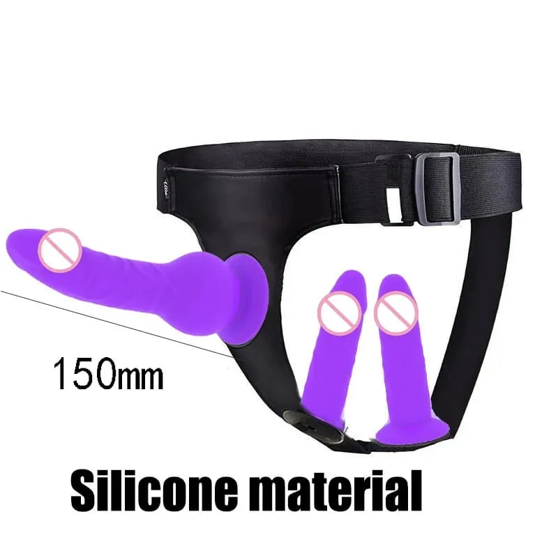 Cinta de silicone ajustável no arnês vibrador longo fino pegging calcinha vibrador para mulheres homens casais macio flexível cinta-no sexo para — image 4