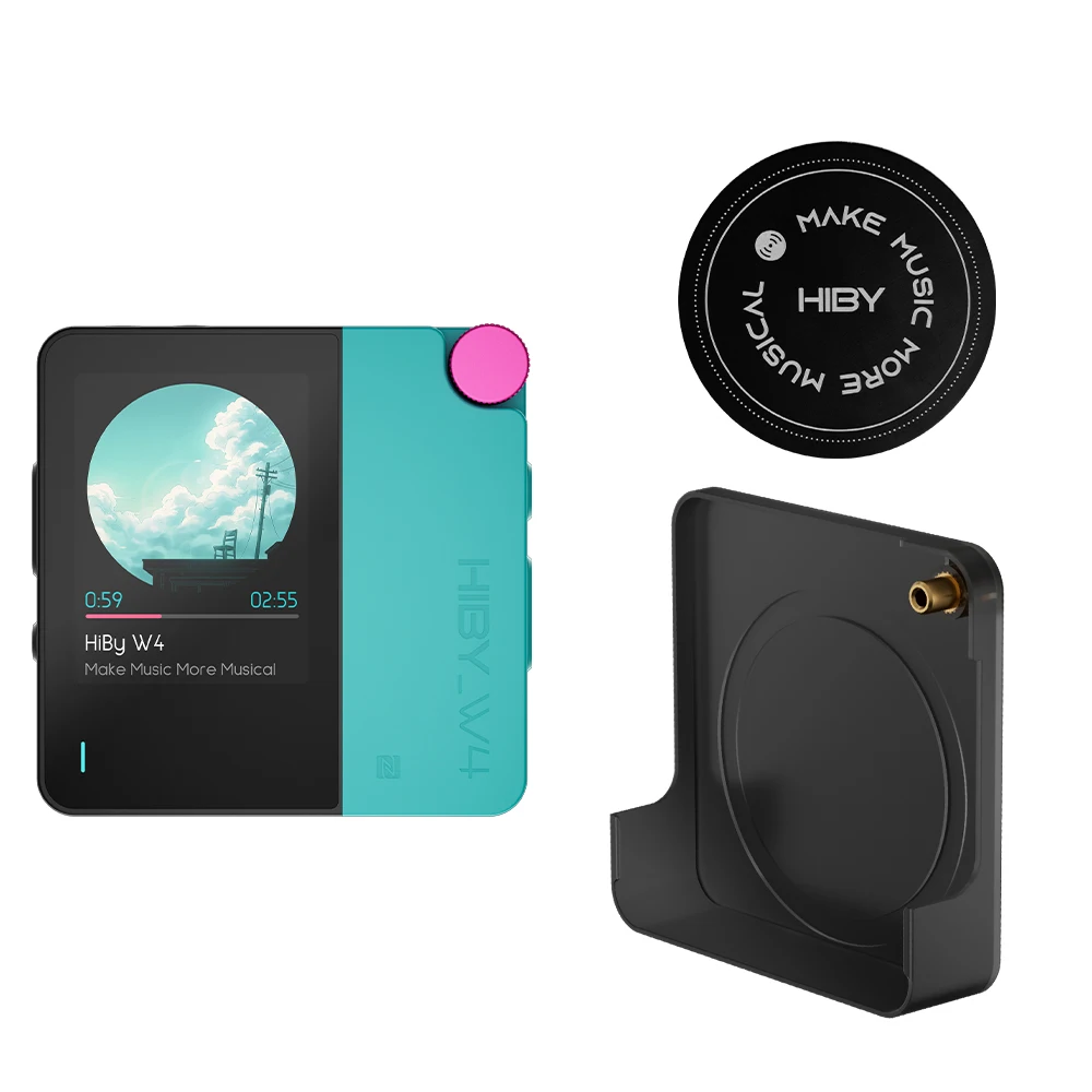 HiBy W4 3.5mm 4.4mm Wireless Audio HiFi Headphone Amplifier Bluetooth 5.4 NFC CarPlay UAT LDAC AptX HD AptX-LL 1500mAh MagSafe