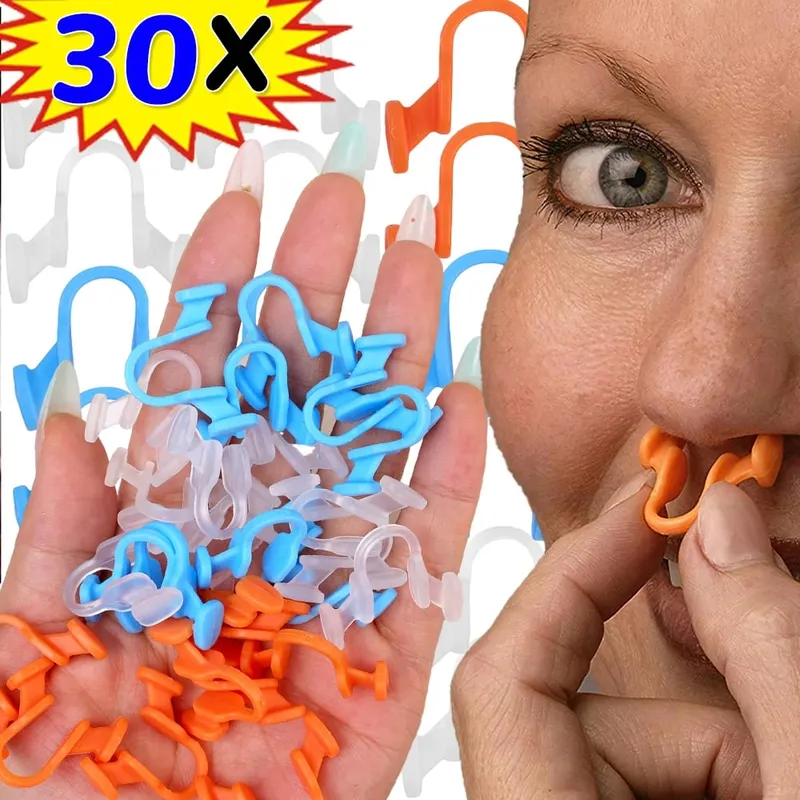 10-30pcs Stop Snoring Device TPR Elastic Nose Clip Anti-Snoring Supplies To Prevent Snoring Good Sleep Easy Breath Nasal Clip