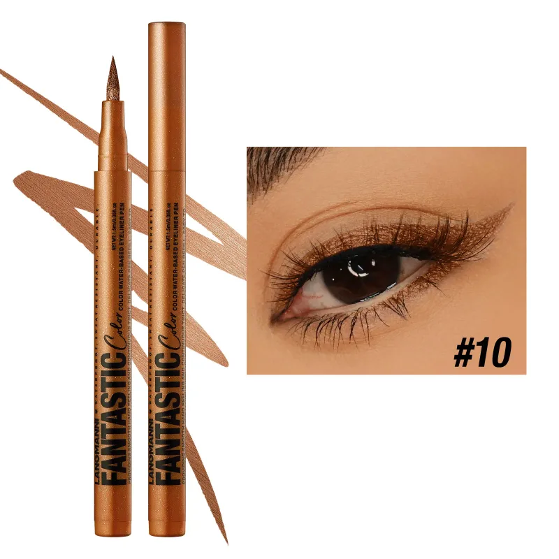 Matte Blue Black Liquid Eyeliner Pen Waterproof 12 Colors Ultra-thin Colorful Eyeliner Smooth Quick-Drying Eye Liner Pen Makeup