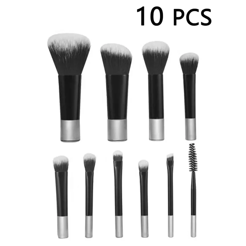 Conjunto de mini pincéis de maquiagem com 10 peças Pincéis de maquiagem para viagem