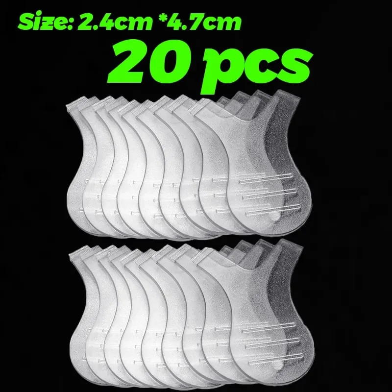 Escova transparente em forma de y para levantar cílios, mini pente de plástico reutilizável, escova modeladora de cílios, acessório de ferramenta de escova modeladora 3D