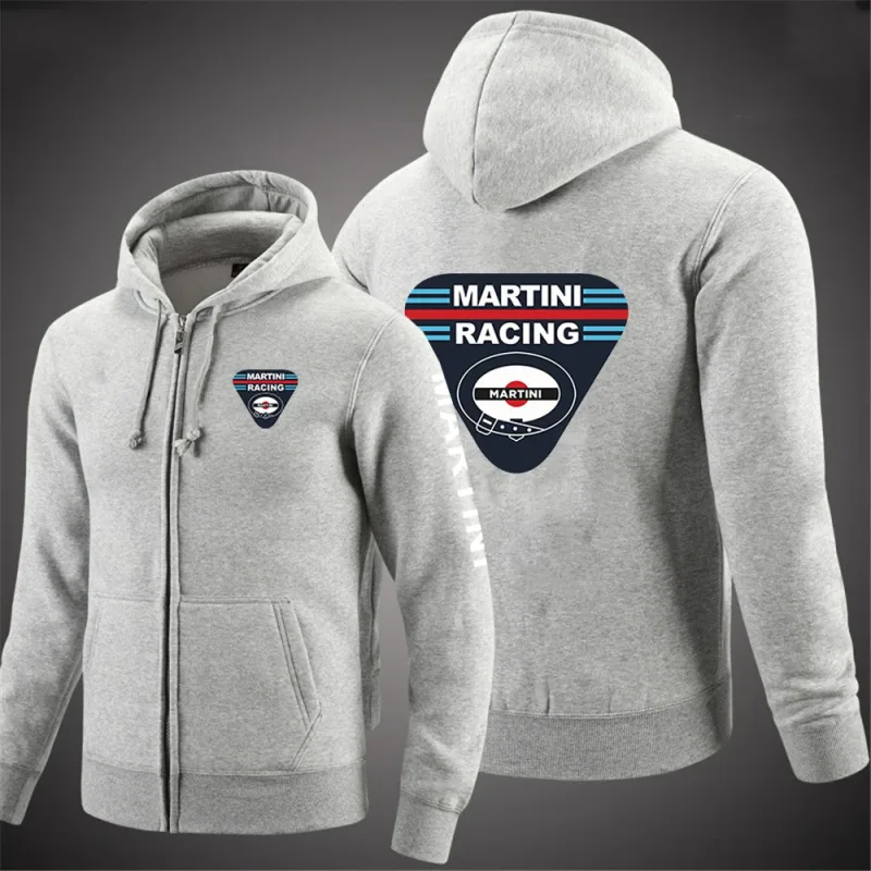 Martini Racing 2024 Men's Fashion Hoodies Spring And Autumn Solid Color Zipper Pullover Comfort Harajuku Top Sweatshirts