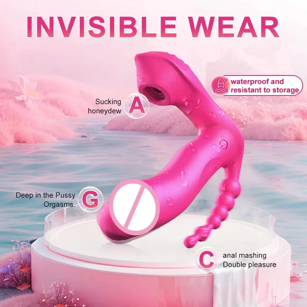 Vibrador de sucção poderoso feminino anal grânulo controle remoto sem fio estimulador clitóris vagina massageador brinquedos sexuais adultos para mulher
