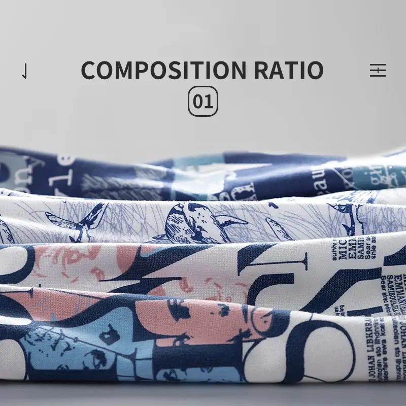 MiiOW 4Pcs Man Underwear Boxers Men's Panties Breathable Polyester Innerwear Sexy Men Underpants Boxershorts Antibacterial