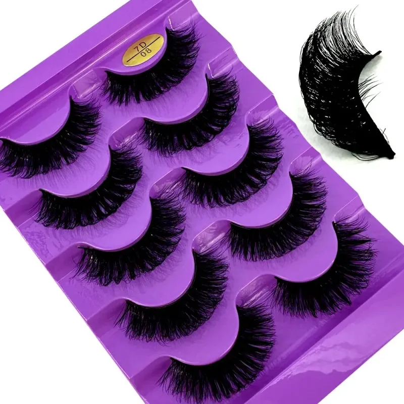 Fluffy Lashes Mink False EyelashesThick Cat Eye Makeup Long Natural Volume 3d Eyelashes Extension Wholesale Mink Eyelashes