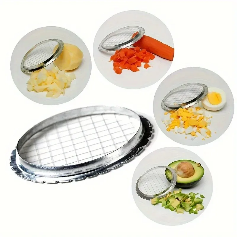 1pc Round Grid Cutter Slicer - Ideal for Eggs Mushrooms & Vegetables Must-Have Kitchen Chopping Device