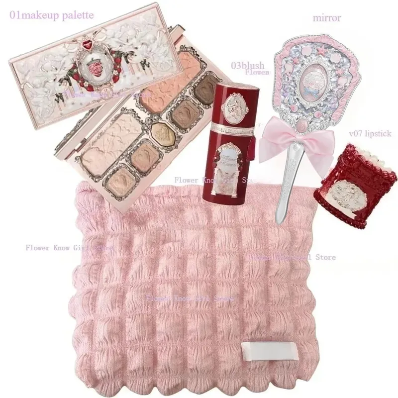 Flor saber morango cupido coleção kit de maquiagem completa profissional rosto paleta blush sombra lábio creme sólido perfume conjuntos