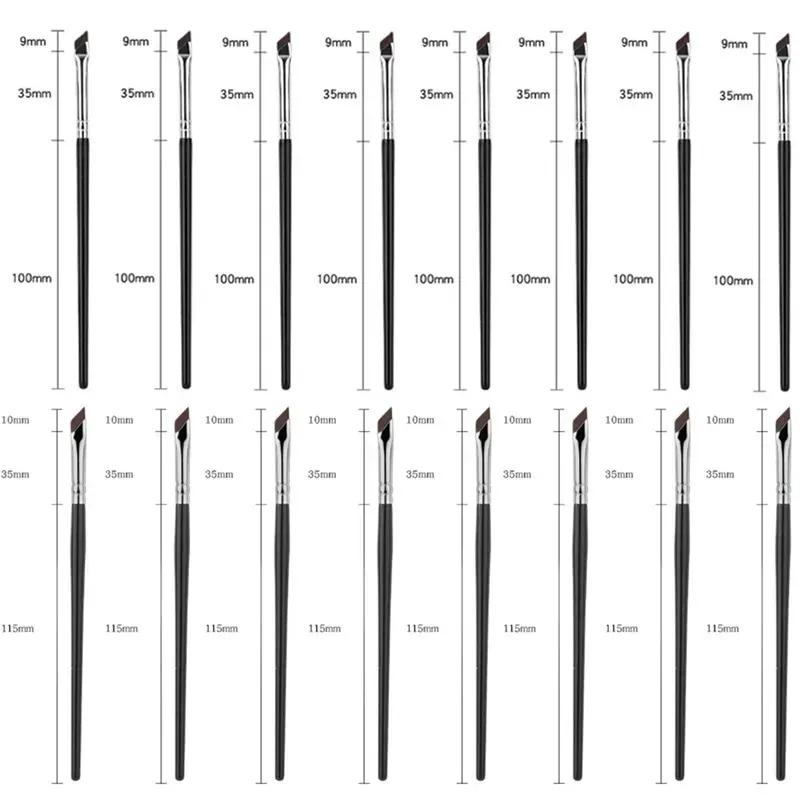 1-16 Chiếc Nâng Cấp Lưỡi Bút Kẻ Mắt Bàn Chải Siêu Mỏng Góc Mịn Flat Eyebrow Brush Liner Brow Nơi Cọ Trang Điểm Chính Xác Chi Tiết Bàn Chải