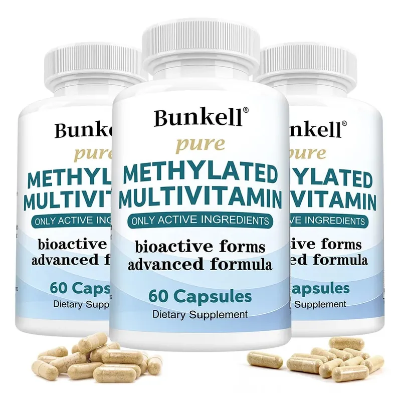Suplemento multivitamínico metilado de alta potência com vitaminas C D B12 para apoiar a energia e o foco e manter a saúde do coração