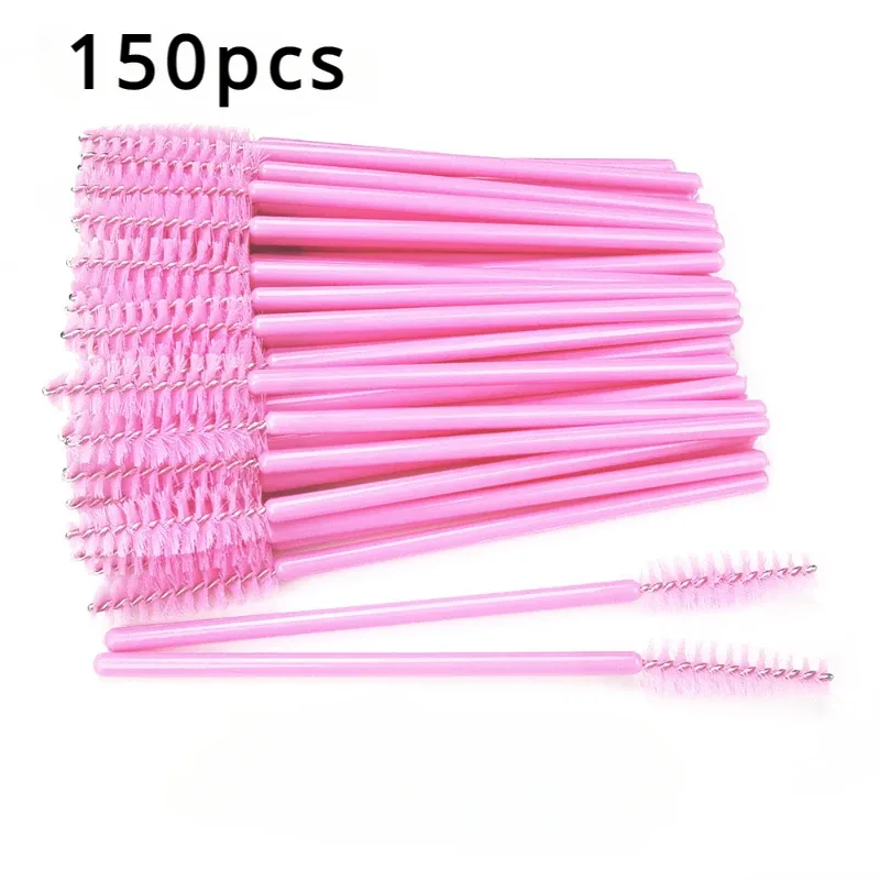 50/100/150 pçs escovas de cílios corretivo lash escova spoolies rímel varinhas aplicador para extensão de cílios conjunto de maquiagem laukiss