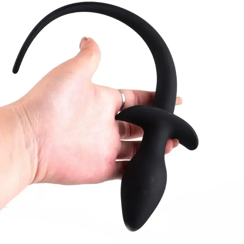 Silicone cão butt plug cauda com fetiche filhote de cachorro cosplay anal trainer produto erótico para casal bdsm massagem próstata brinquedo sexo — image 6