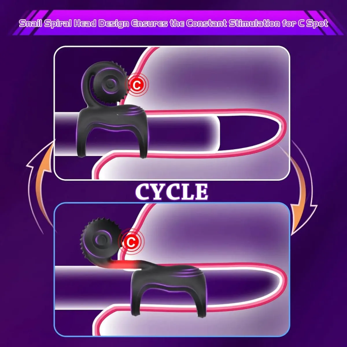 Caracol vibe clitoral estimulador anal orgasmo prazer vibratório pau pênis anel manga vibrador casais ereção brinquedos sexuais para homens