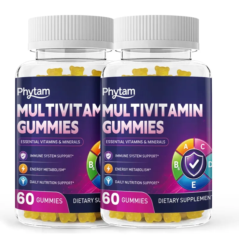 Gomas de urso multivitamínicas para adultos 14 em 1 Vitaminas Minerais Complexo Vitamina C Zinco B D Energia Metabolismo Imune Suporte Nutricional Diário 60 Contagens