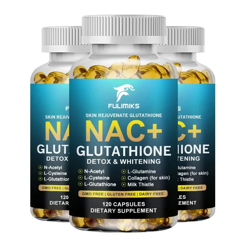 Glutathione & NAC Detox Formula Capsules Supports Antioxidant Protection Liver Function Skin Brightening & Immune Balance