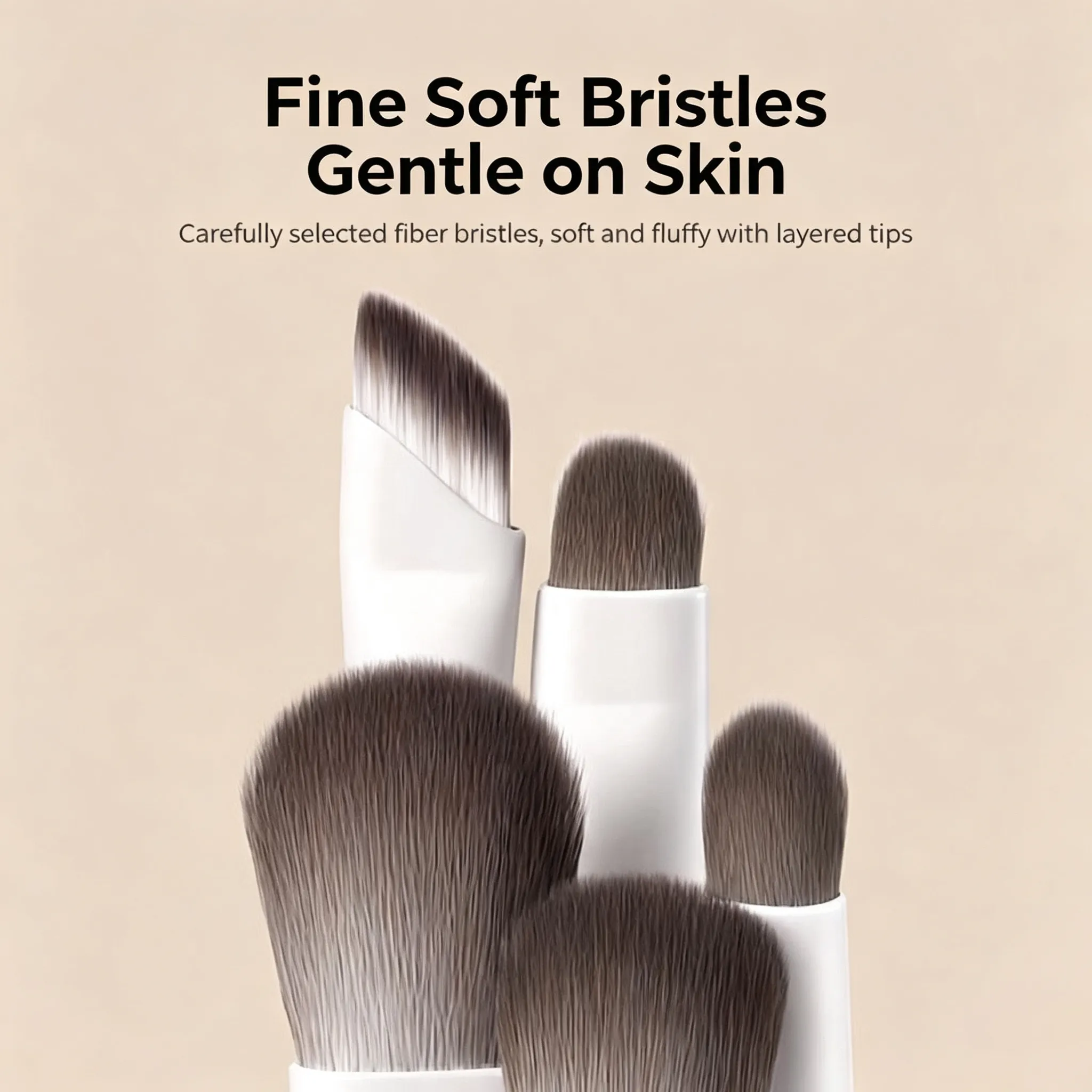 Conjunto de pincéis de sombra para iniciantes, incluindo delineador sob os olhos para aplicação de cores e pincéis para detalhes de mistura