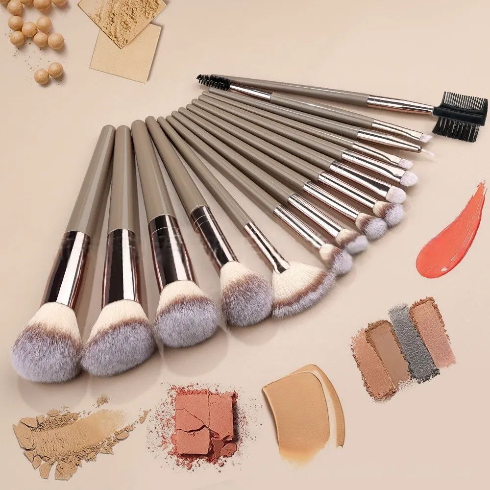 Conjunto de pincéis de maquiagem, 20 peças, fibra sintética macia, base, sombra, blush, pó, contorno, ferramenta de beleza