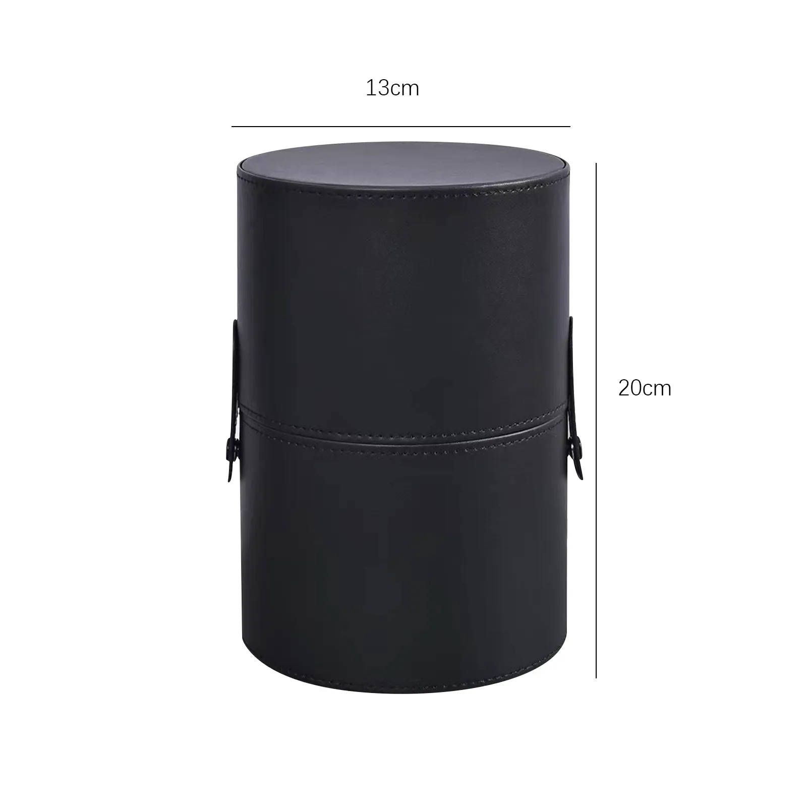 Suporte de armazenamento de pincéis de maquiagem, pu, grande capacidade, cilíndrico, sobrancelha, lápis, escova, para bancada, mesa de casa, meninas