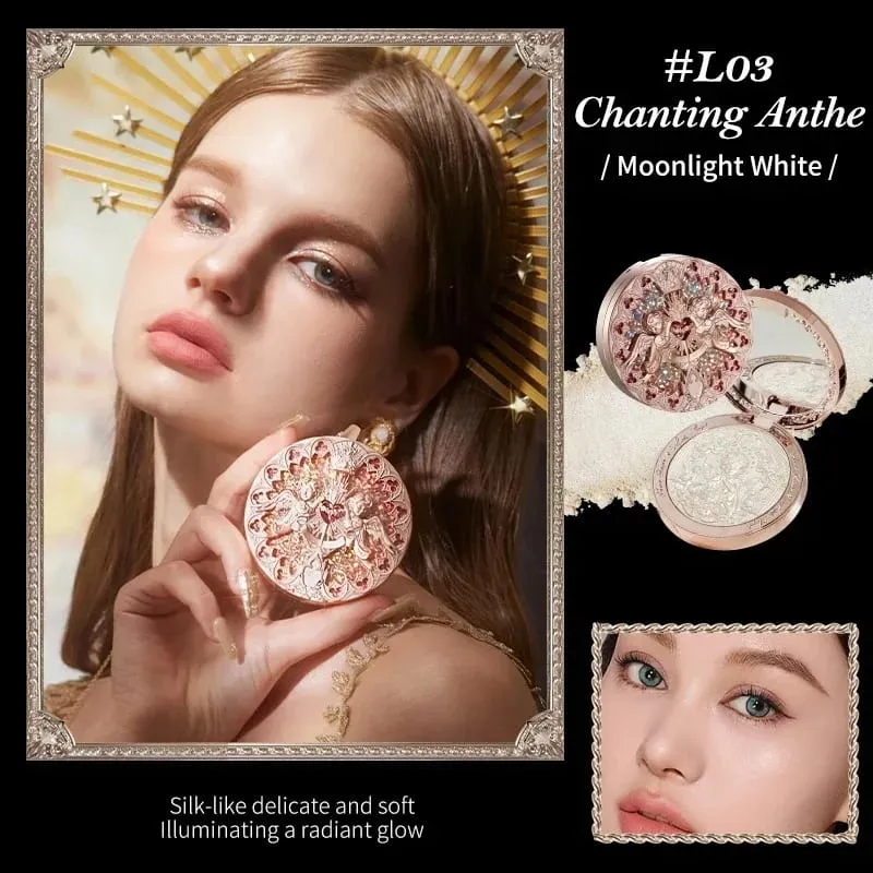 Flor sabe conjunto de maquiagem lábio lama iluminador pó blush sombra de olho maquiagem profissional presente kit para menina cosméticos conjunto completo