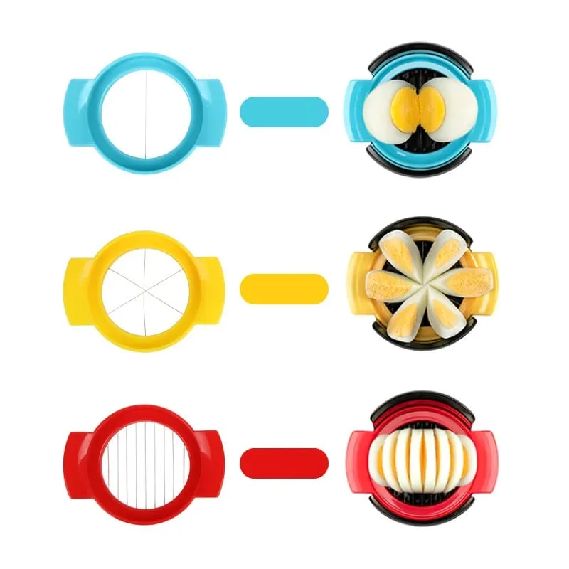 Acessórios de cozinha três em um todos os ovos máquina preservada cortador de ovos multi-função casa fantasia modelagem divisor