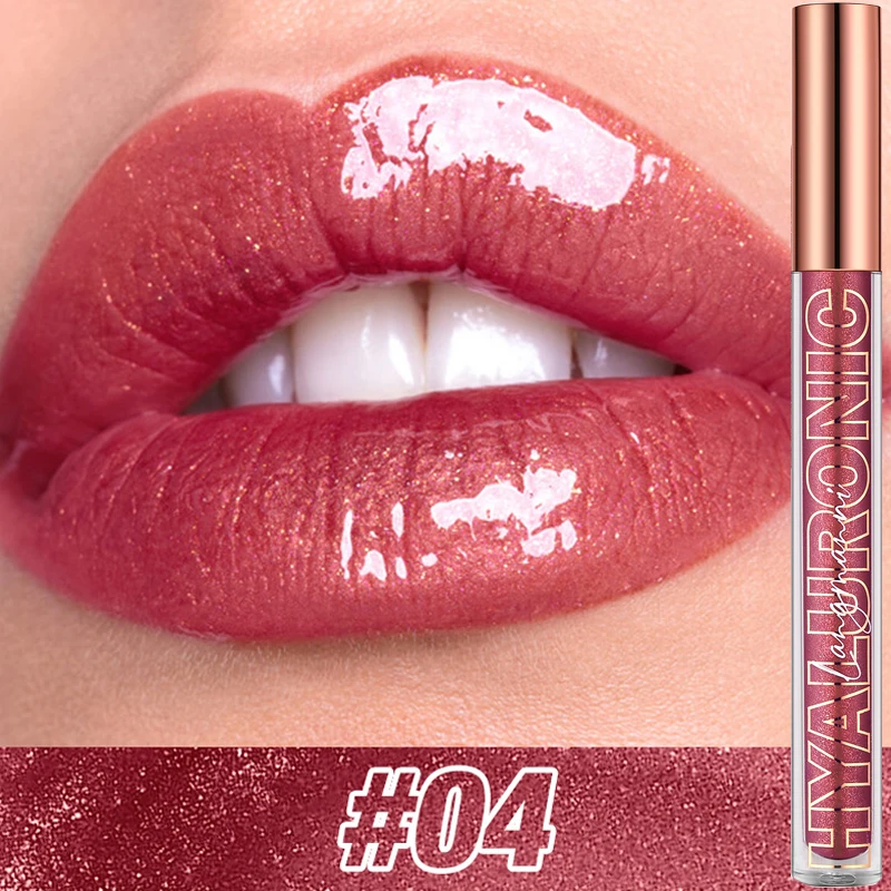 Brilho perolado plumping brilho labial diamante glitter nude rosa batom líquido vidro brilhante à prova dwaterproof água sexy lábio matiz maquiagem labial