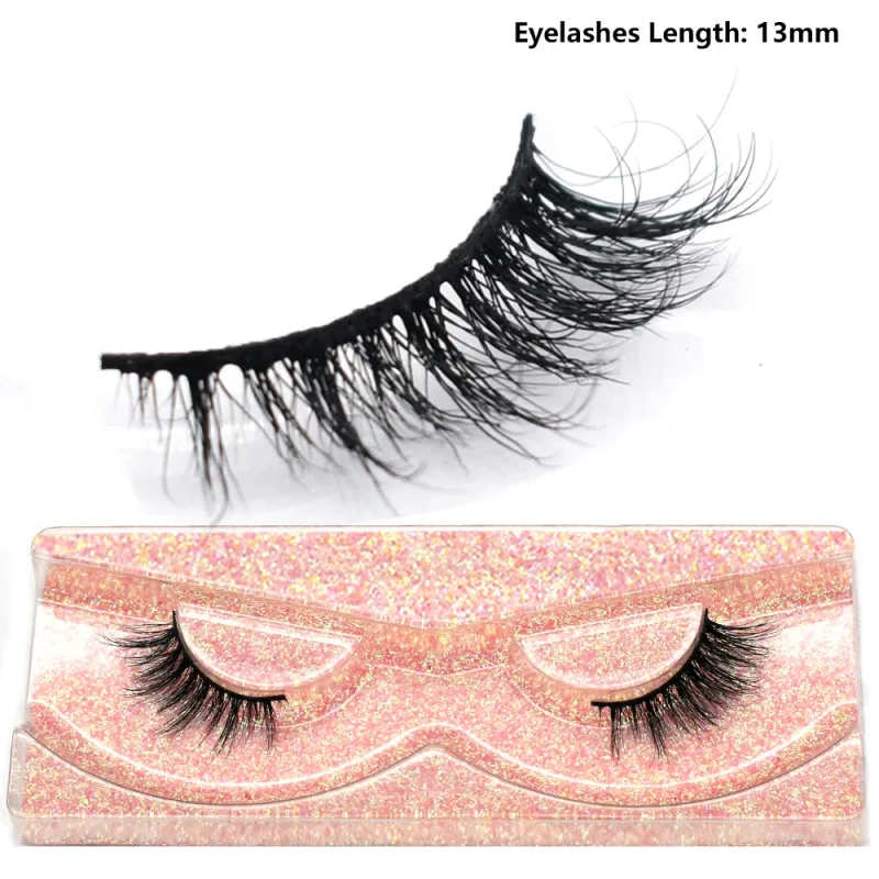 Half Eye Lashes Natural 3D Mink Short False Eyelashes Fluffy Wispy Cross Strip Fake Lashes Soft Half Eyelashes Extension Makeup — image 12