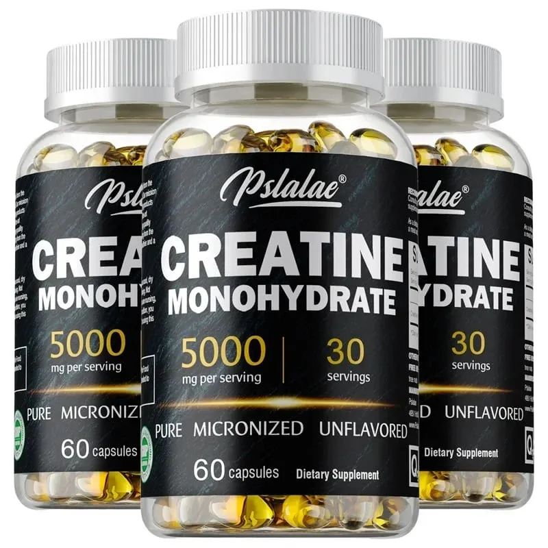 Creatine Monohydrate Capsule - Enhance Muscle Strength Relieve Fatigue Promote Energy Production and Improve Performance