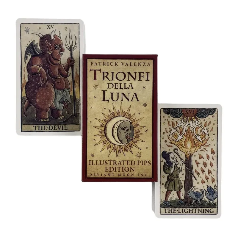 1pc Trionfi Della Luna Tarot Cards Fortune-telling Oracle Divination Edition Creativity ILLUSTRATED Moon Board Game Cards