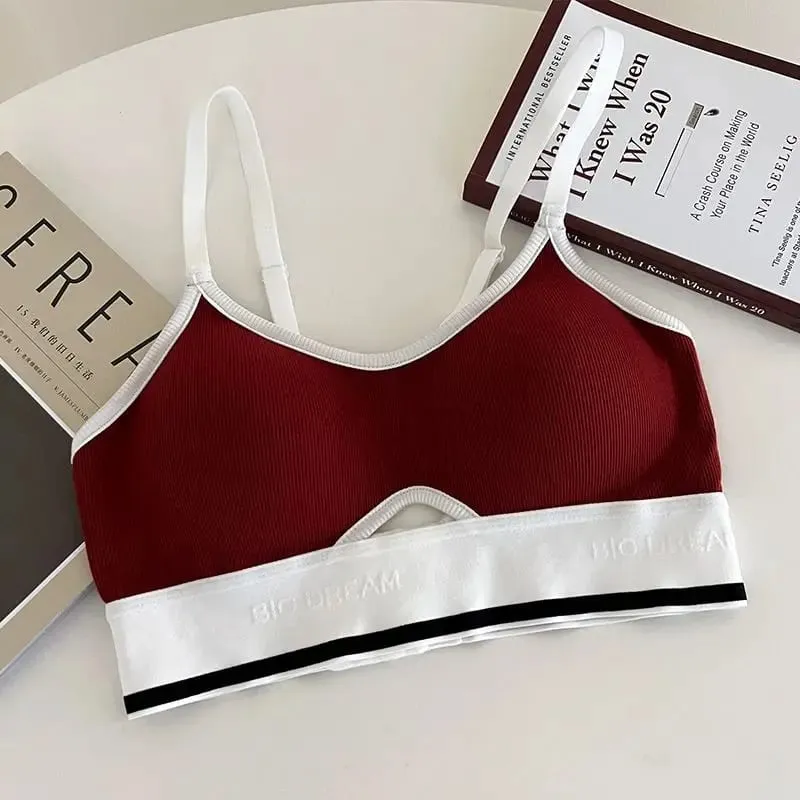 Seamless Sports Bralette Teens Wireless Anti-Sagging Thin Cup Small Chest Support Racerback Lightweight Bra Set lingerie — image 9