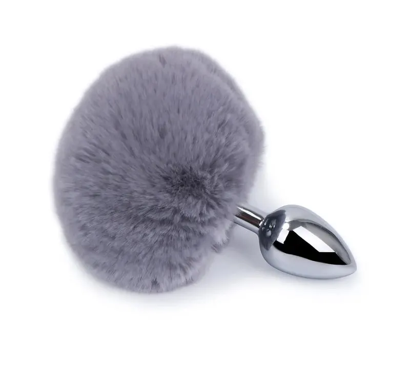 Rabo de coelho de pelúcia cauda de raposa anal plug metal butt plug massageador de próstata bdsm cosplay brinquedo sexual erótico para mulheres adultos brinquedo sexual presente