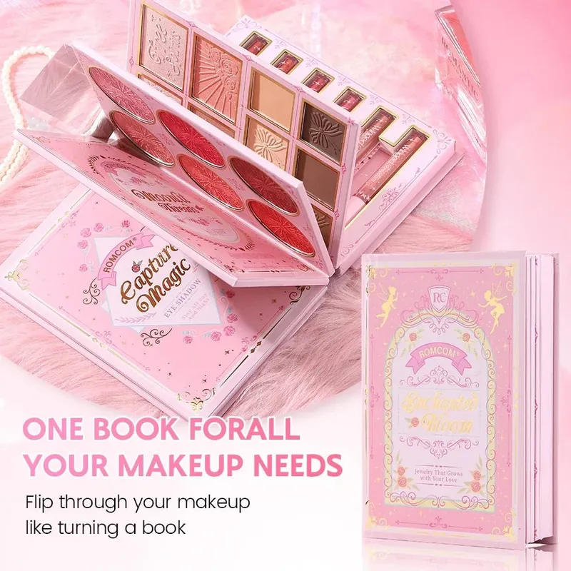 5 Layers All In One Makeup Book Palette 48 Eyeshadow+6 Blush+Contour Highlight Brow Pomade+6 Lipstick Full Face Makeup Kit