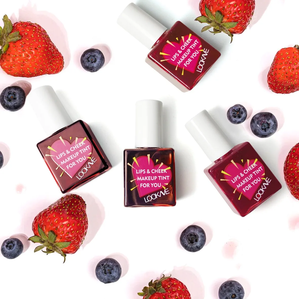 Batom líquido para bochecha, brilho labial fosco, hidratante, frutas, blush, 6 cores, brilho labial, cosméticos à prova d'água de longa duração