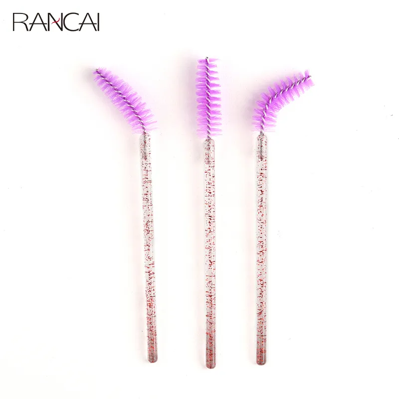 50 pçs escovas de cílios descartáveis ​​extensão cristal sobrancelha escova rímel varinha cílios conjunto de ferramentas cosméticas maquiagem beleza
