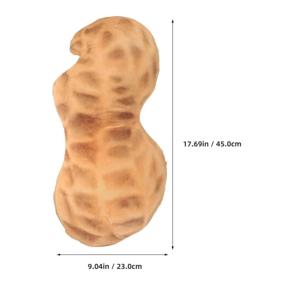 Travesseiro decorativo macio em formato de amendoim criativo, suporte de pescoço de 45 cm para sofá-cama, travesseiro de pelúcia fofo para uso doméstico