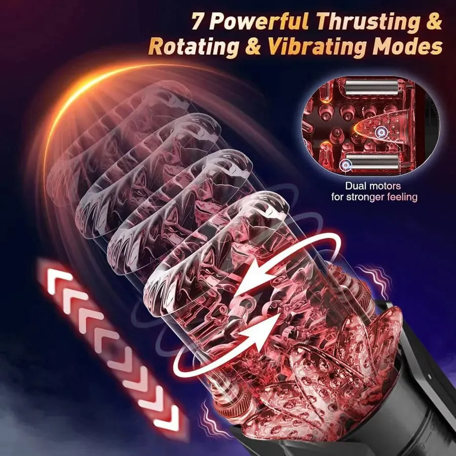 Stroker masturbador masculino automático com 7 impulsos rotativos lambendo adulto bolso buceta masculino brinquedo sexual boquete máquina de sexo