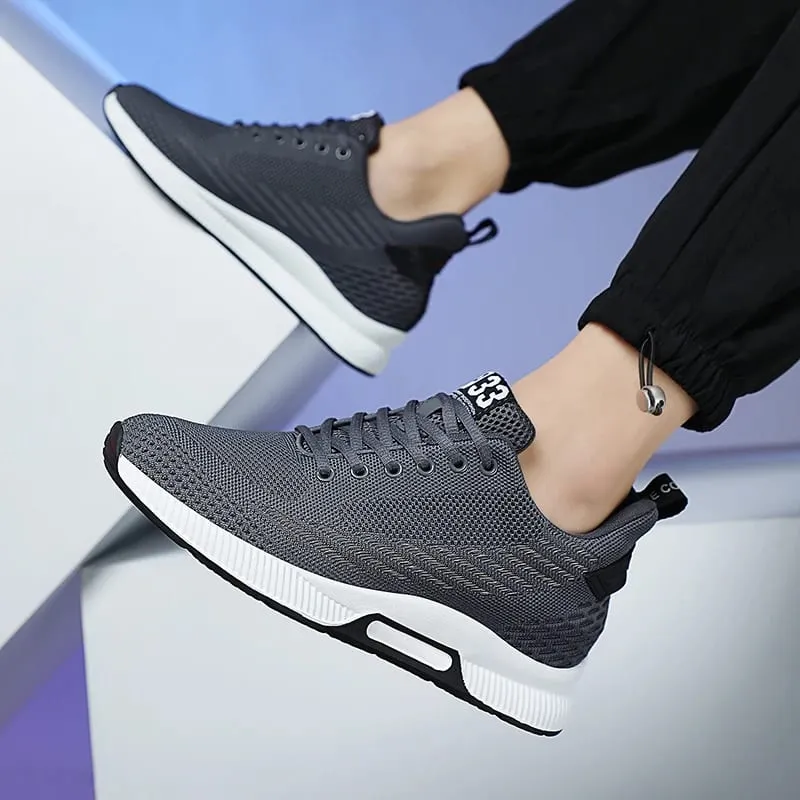 Tênis masculino palmilhas de aumento de altura 6cm sapatos de elevador robusto salto mais alto plus size 37-46 — image 6