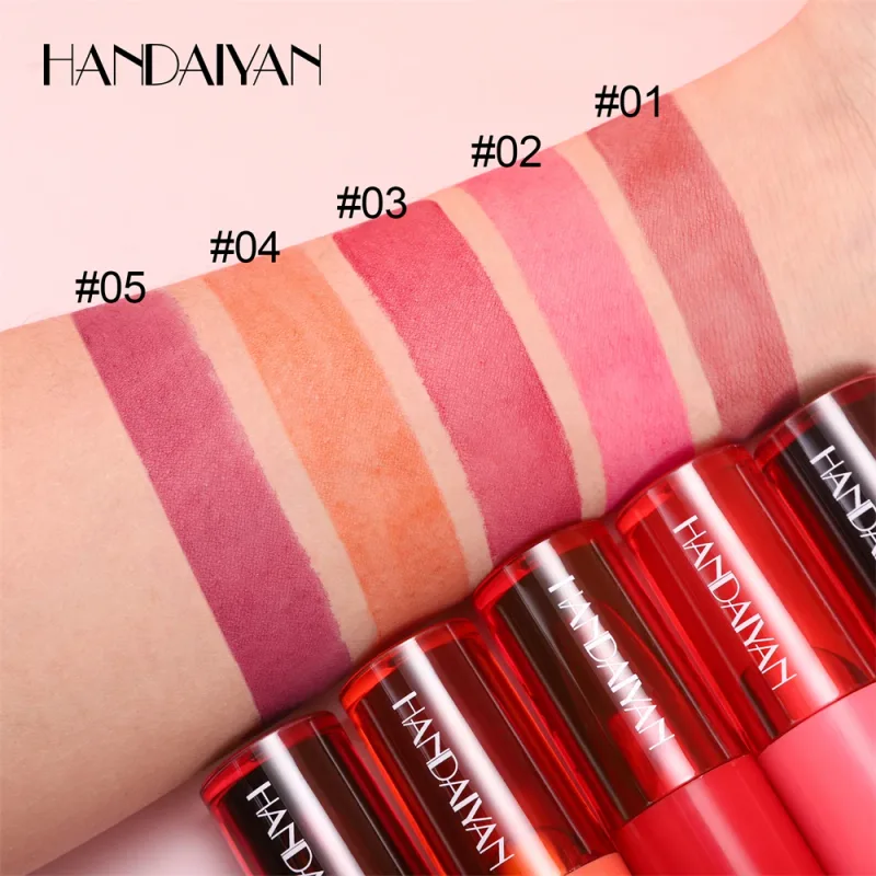 1Pc Long-lasting Lip Dyeing Waterproof Highly Pigmented Lightening Lip Textures Moisturizing Non-stick Cup Lip Tint Stain Makeup