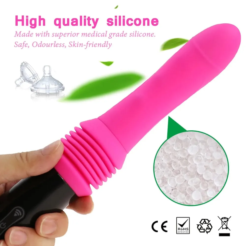 Vibrador telescópico vibrador automático para cima massageador ponto g empurrando buceta retrátil vibrar brinquedos sexuais de tamanho grande para mulheres
