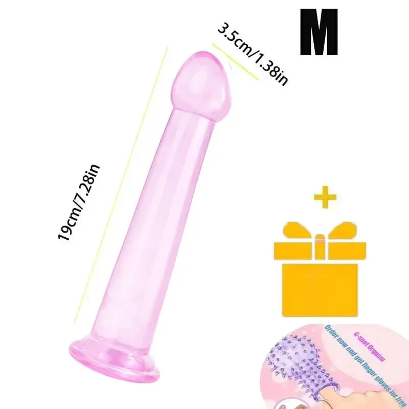 Transparente realista vibrador forte ventosa sem vibrador feminino masturbador anal realista pau brinquedos sexuais para mulher sex shop 18