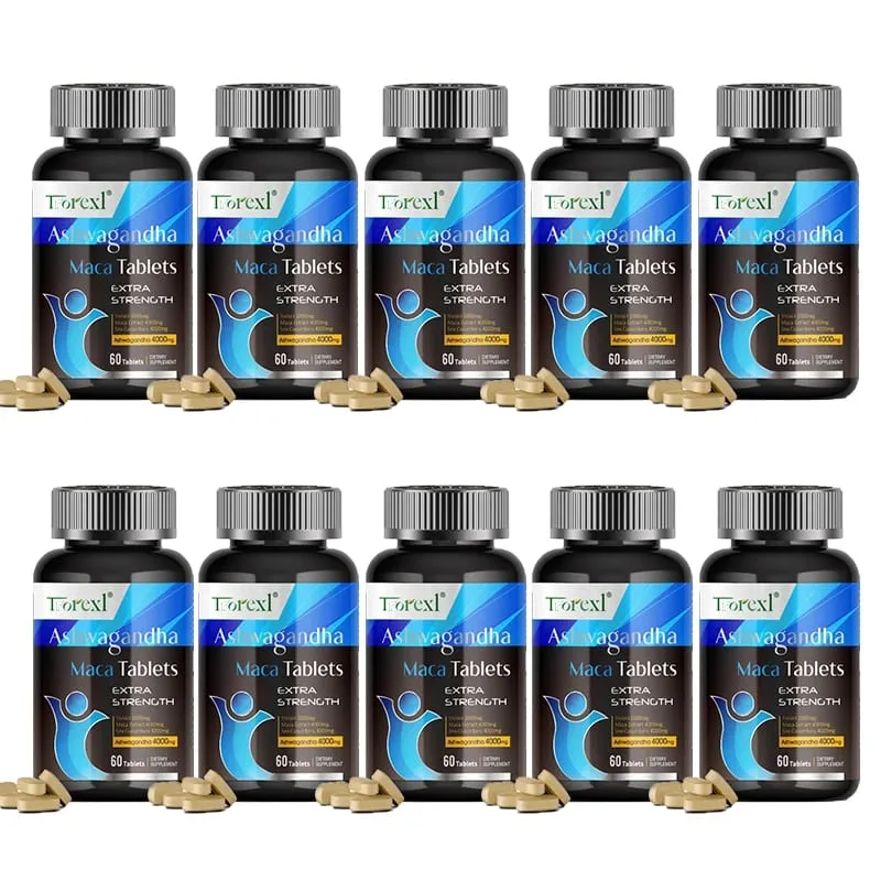 Ashwagandha Maca Tablets - Suplemento Masculino - Resistência para Homens