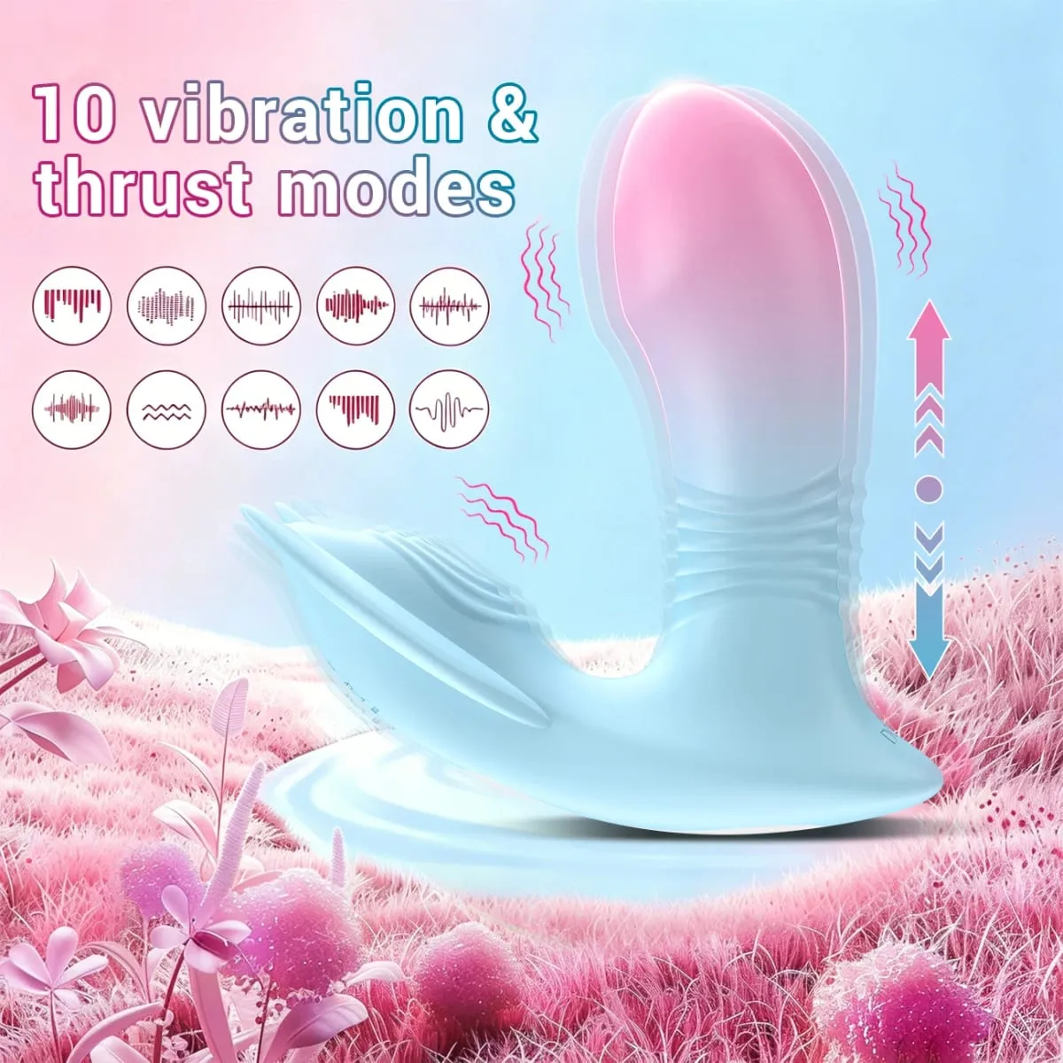 Vibrador telescópico wearable remoto do aplicativo 10 vibrando empurrando g ponto vibrador com silicone líquido massagem vaginal brinquedos sexuais adultos