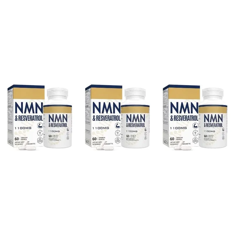 NMN & Resveratrol Cápsulas Suplemento Complexo Antioxidante com Extrato de Pimenta Preta 1100mg 60 Cápsulas — image 9