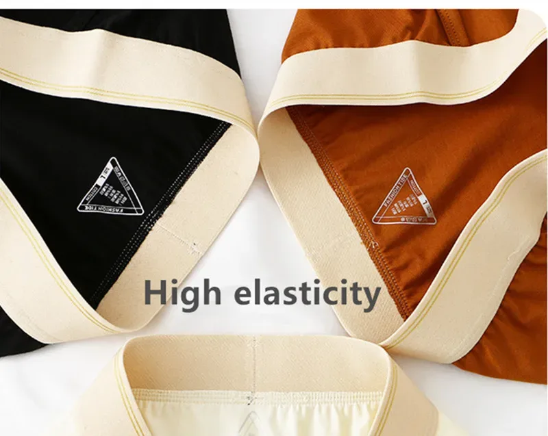 Men underwear cotton loose ropa interior hombre simple lingerie solid color calcinha Plus size sexy panties new boxers & briefs