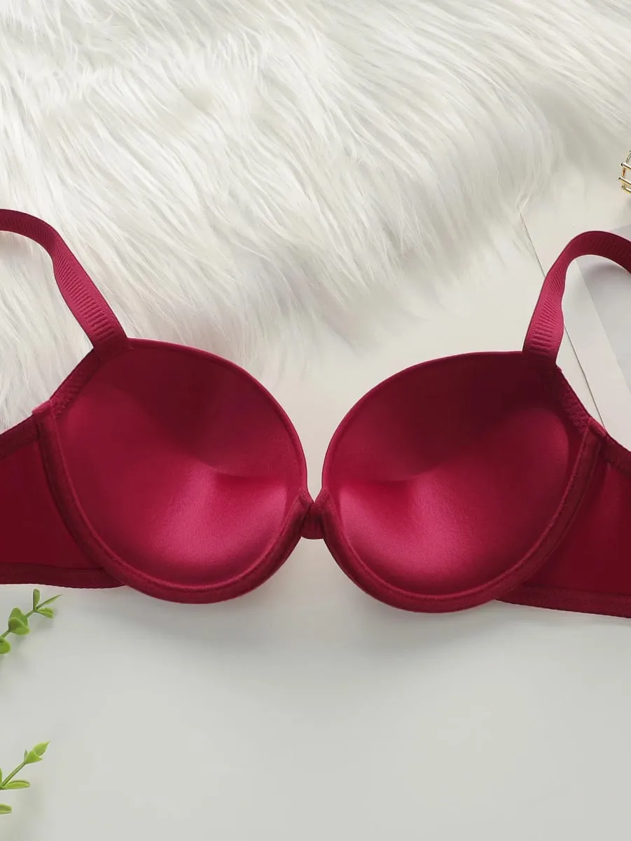 Sutiã acolchoado grosso sexy com suporte de aço é adequado para seios pequenos para mostrar seu tamanho Conjunto de roupa íntima feminina B2051