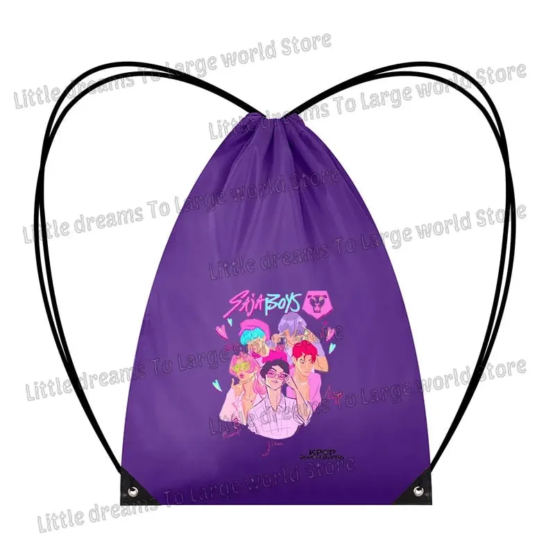 Anime figura saco de cordão mochila portátil grande capacidade ginásio roupas esportivas organizador bolsa armazenamento pacote bolso presente feminino